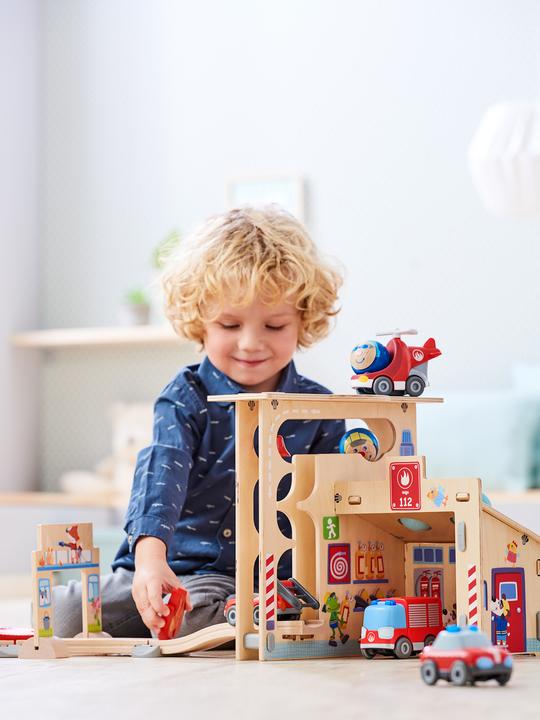 Actual product image Haba Kullerbü – Feuerwehrwache