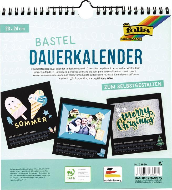 Immagine prodotto Folia Calendario permanente nero (Speciale, Tedesco)