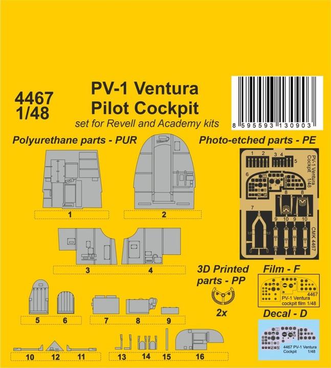 Nutritional values and ingredients CMK PV-1 Ventura Pilot Cockpit