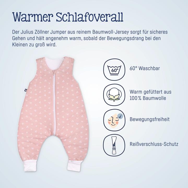 Productafbeelding Julius Zöllner Baby Slaapzak Trui Bladerig Gr. 80 voor het hele jaar (80 cm, 2,5 TOG)