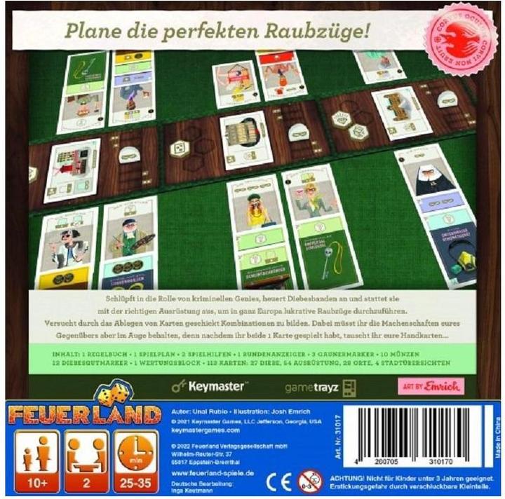 Immagine prodotto Feuerland Caper Europa. Gioco da tavolo, per 2 giocatori, da 10 anni, edizione DE. (Tedesco)