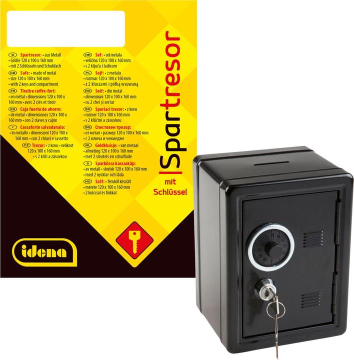 Immagine prodotto Idena Cassaforte per il risparmio nera 120x100x160mm