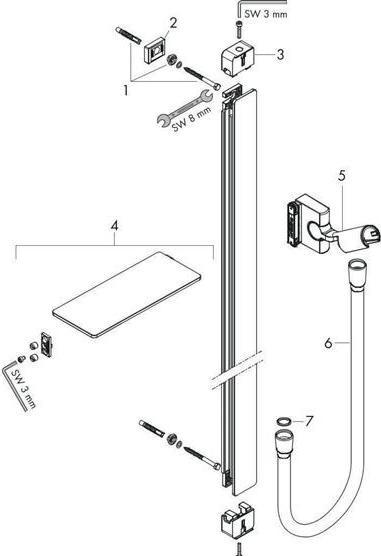 Immagine prodotto hansgrohe Asta doccia Unica"E 1500mm bianco/cromo