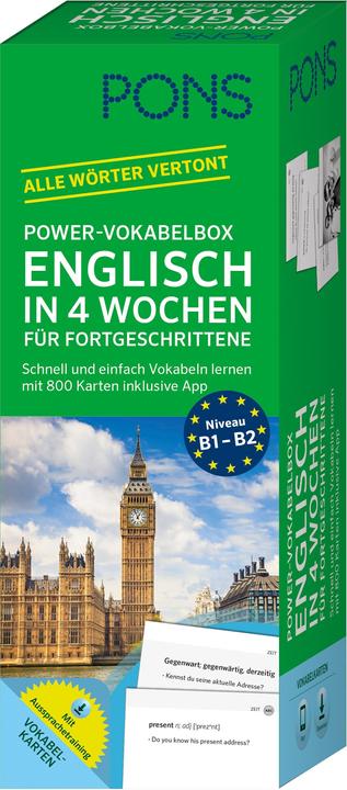 Immagine prodotto Power-Vokabelbox Englisch in 4 Wochen für Fortgeschrittene (Tedesco, 2018)