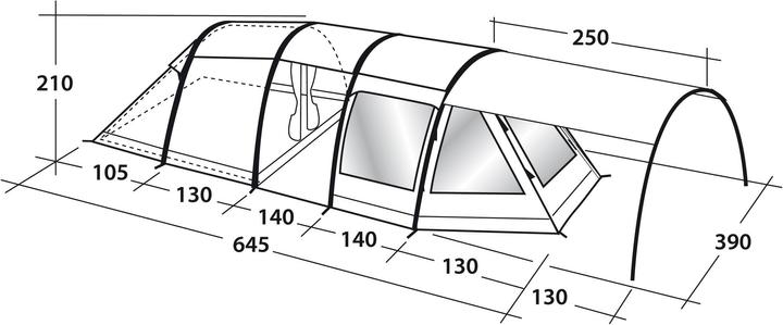 Produktbild Outwell Roswell 6A Tent (Tunnelzelt, 26.60 kg, 6 Personen)