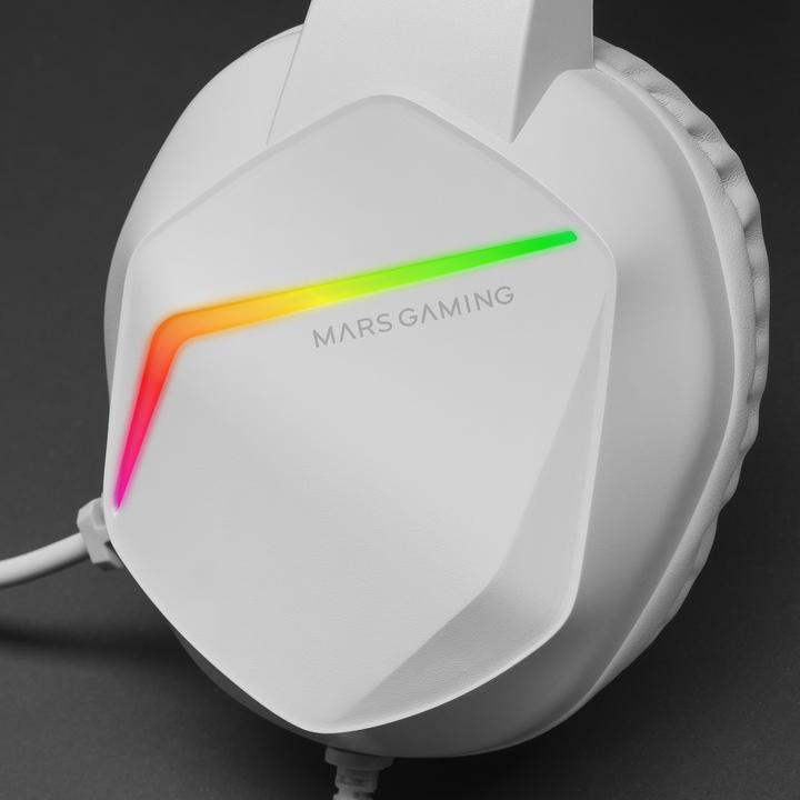 Image du produit Mars Gaming Casque Micro Gamer MH122 RGB (Blanc) (Filaire)