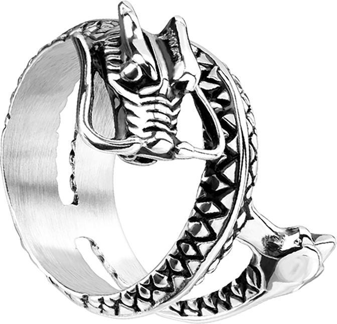 Produktbild Star Piercing Ring silber Drachen (67, Stahl)