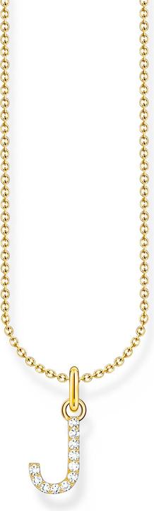 Produktbild Thomas Sabo Kette mit Buchstaben-Anhänger J vergoldet (925er Silber, 38 - 45 cm)