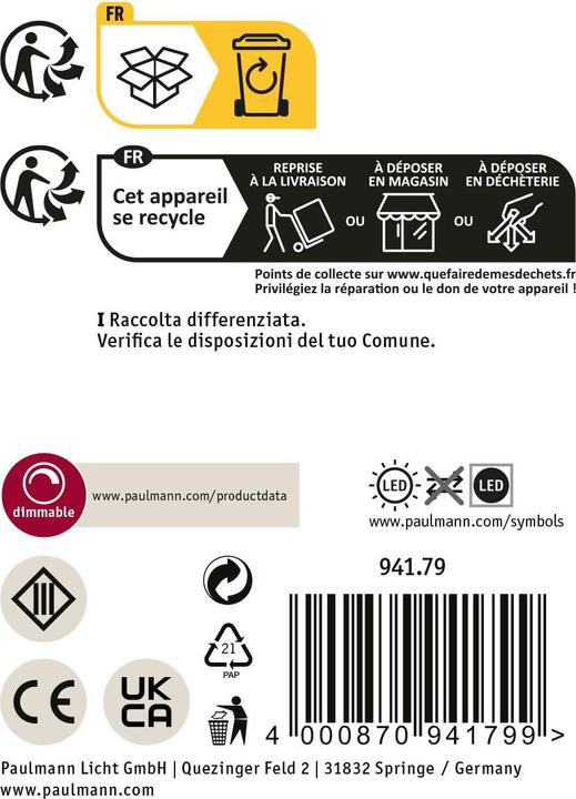 Image du produit Paulmann Plug&Shine Globe (575 lm, IP67)