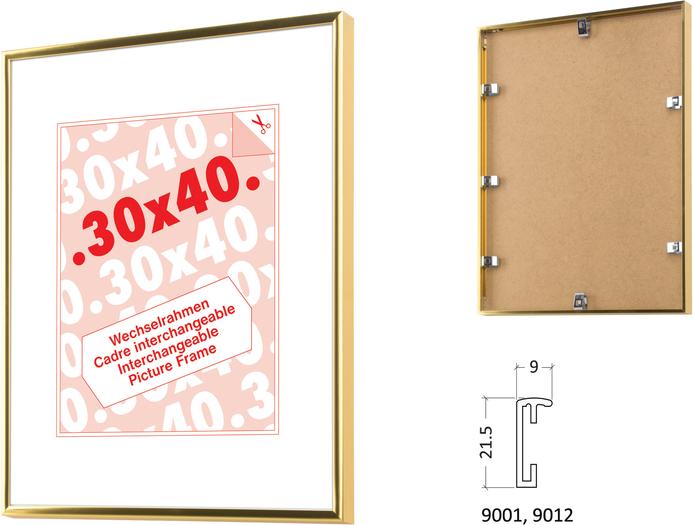 Image du produit Debex Cadre interchangeable en aluminium (24 x 30 cm)
