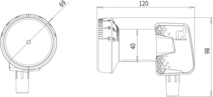 Produktbild inverto IDLB-SNL410-PREMU-OPN (Single LNB, 40mm)