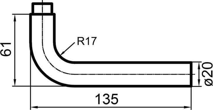 Produktbild Glutz Türdrücker 5057 Thun (Türgriff)