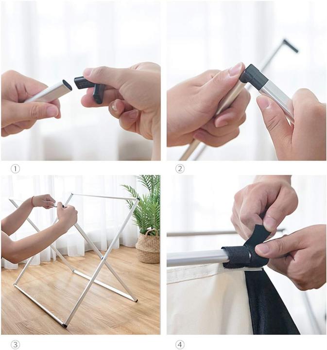 Produktbild König Design 2 Stück Wäschesammler Fächer Wäschebox Wäschetruhe Wäschetrenner Wäschesortierer