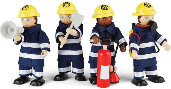 Produktbild Bigjigs Tidlo Puppenhaus-Puppen aus Holz, Feuerwehrleute, 4-tlg.
