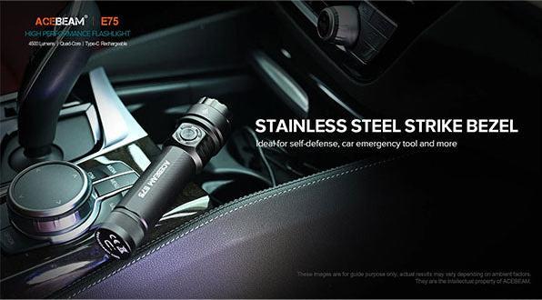 Actual product image AceBeam E75 torch 4500 lumen - black (12.90 cm, 4500 lm)
