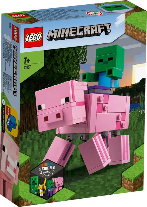 LEGO Porc BigFig avec bébé zombie (21157, LEGO Minecraft)