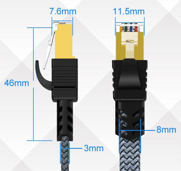 Immagine prodotto Hermex Cavo di rete piatto Cavo Ethernet LAN RJ45 Cat. 7 piatto 0,5 m (U/UTP, CAT7, 0.50 m)