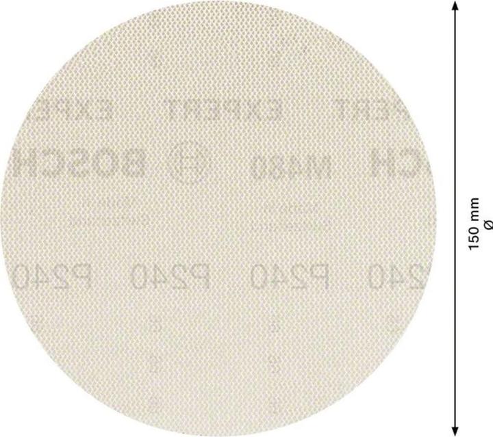 Produktbild Bosch Professional Zubehör EXPERT M480 Schleifnetz für Exzenterschleifer, 150 mm, G 240, 5 Stück (240)