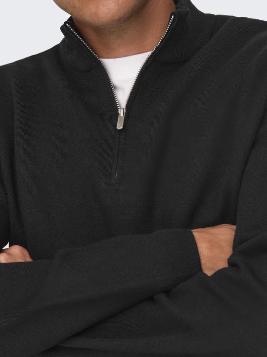 Produktbild Only & Sons Onscooper Reg 12 Half Zip High Neck Knit (L)