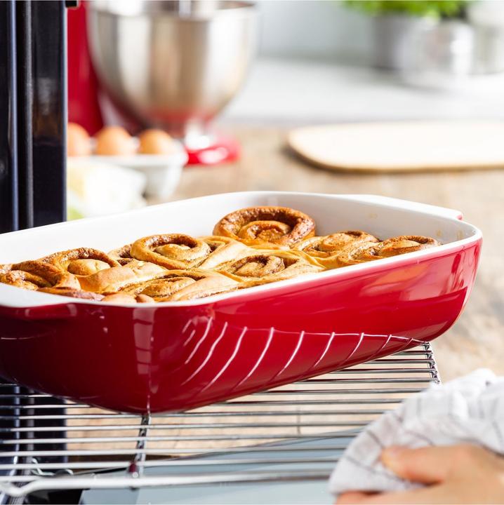 Produktbild KitchenAid overschaal met bamboe deksel - large - keizer rood