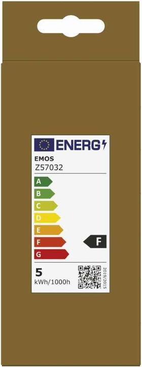 Energie-Label Emos LED Lampe Vintage ST64 / E27 / 4,5 W (40 W) / 420 lm / Warmweiss (E27, 4.50 W, 420 lm, 1 x, F)