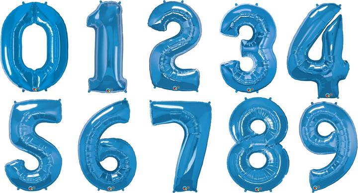 Immagine prodotto Qualatex Palloncini numerici color zaffiro metallizzato 86 cm (09)