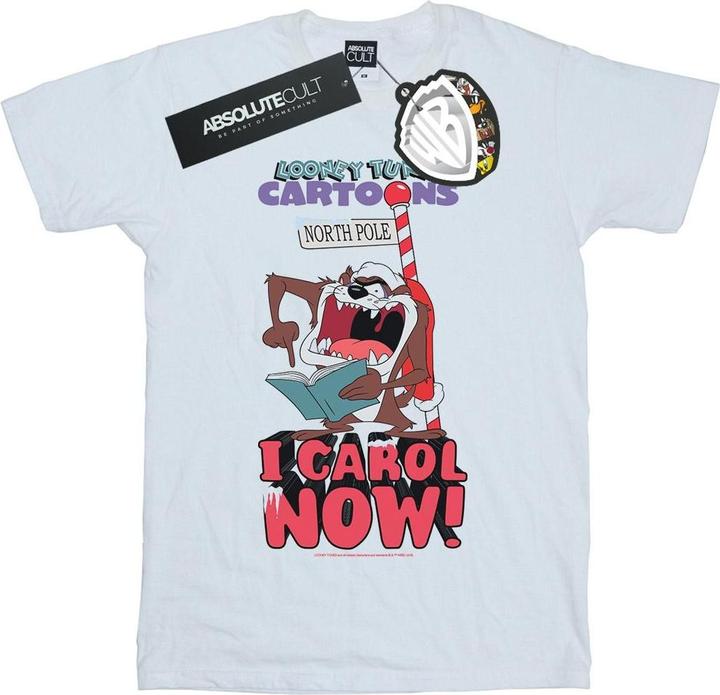 Actual product image Looney Tunes Mens Taz I Carol Now T-Shirt (L)