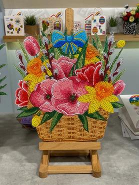 Image du produit Craft Buddy Printemps, 30x30cm Crystal Art Panier suspendu
