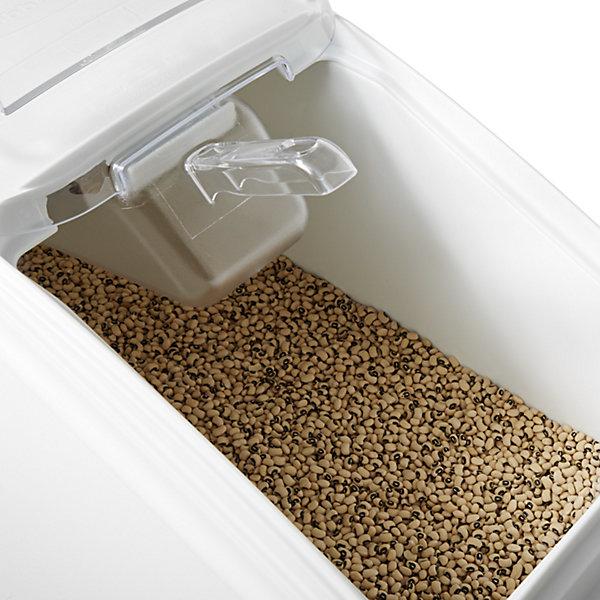 Produktbild Rubbermaid verschliessbare Box Vorratsystem weiss 79 L inklusive Schiebedeckel und Spaten, auf Rollen