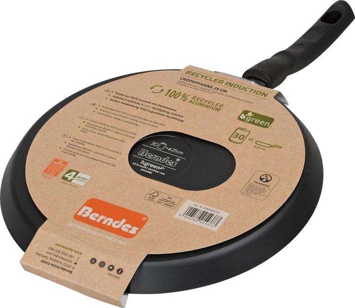 Produktbild Berndes Crêpes-Pfanne Alu Recycled Induction 25 cm (25 cm, Crêpe Pfanne, Aluminium)