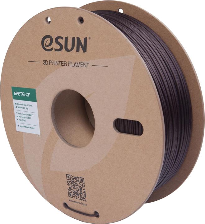 Image du produit eSUN ePETG-CF Carbone Rouge Filament 1.75mm 1Kg (PETG, 1.75 mm, 1000 g, Rouge)