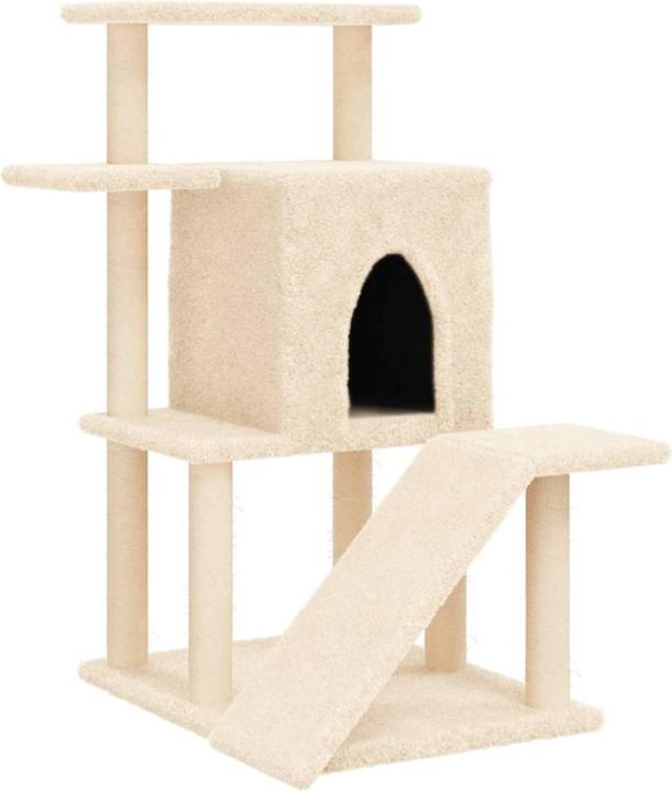 Produktbild VidaXL Kratzbaum mit Sisal-Kratzsäulen Creme 97 cm,Farbe (97 cm, Creme)