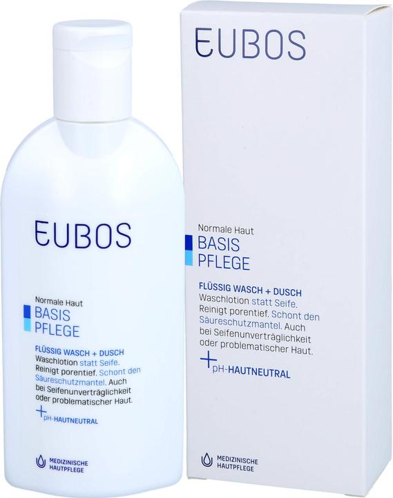 Actual product image Eubos FLUESS BLUE UNPARF, 200 ml solution (Cleansing lotion, 200 ml)