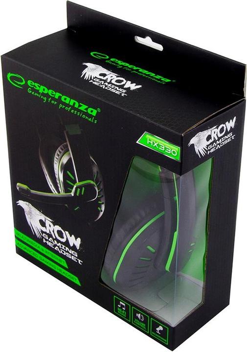 Produktbild ESP Gaming Headset Crow Green (Kabelgebunden)
