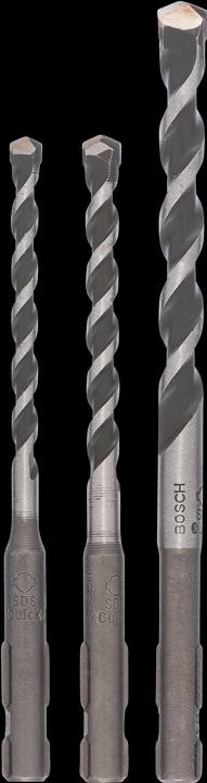 Bosch Zubehör Multi-purpose drill, universal drill set, 3-piece, SDS quick, 5 - 8 mm (5 mm, 6 mm, 8 mm)