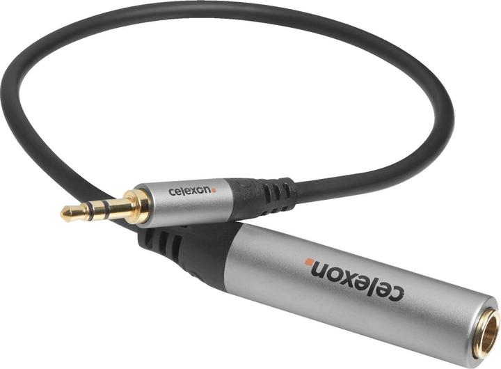 Produktbild Celexon 3,5mm Stereo Klinke auf 6,3mm Stereo Klinke M/F Audioadapter 0,25m - Professional Line (0.25 m)