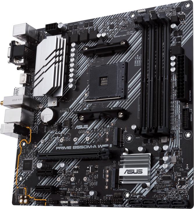 Actual product image ASUS PRIME B550M-A WIFI II (AM4, AMD B550, mATX)