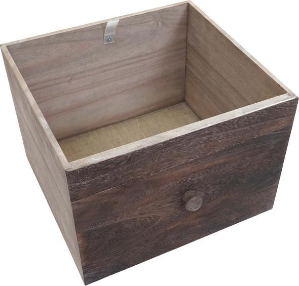 Actual product image Mendler Chest of drawers HWC-H21, cabinet chest of drawers, solid wood basket drawer 80x60x30cm - shabby