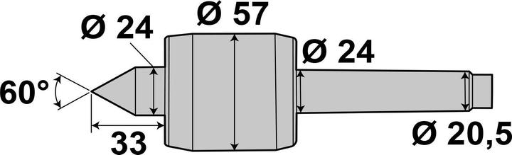 Produktbild Paulimot Mitlaufende Zentrierspitze MK3
