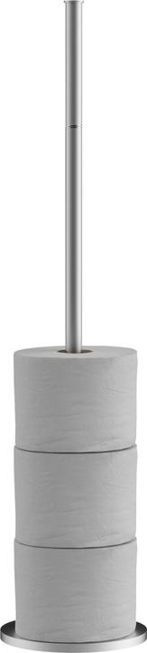 Actual product image Intirilife Freestanding Stainless Steel Toilet Paper Holder Paper Roll Stand in Silver - Height 55 cm