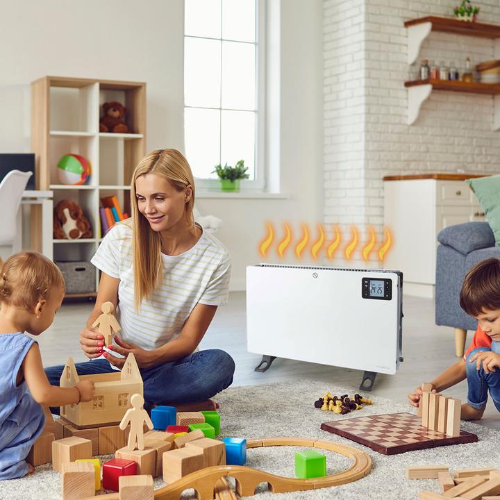 Produktbild Nedis SmartLife Convectorkachel - Wi-Fi - 2000 W - 3 Warmte Standen - LCD - 5 - 37 C - Instelbare thermost (2000 W)