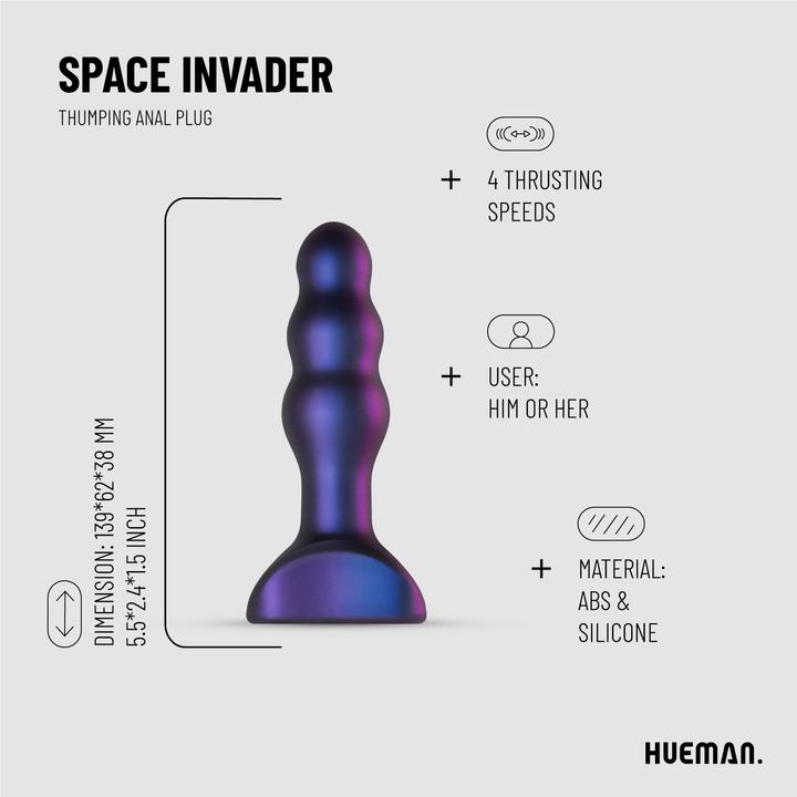 Produktbild Hueman Space Invader vibrierender Analplug