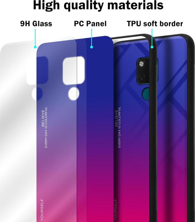 Produktbild Cadorabo TPU 2 Farben Glas Cover (Huawei Mate 20)