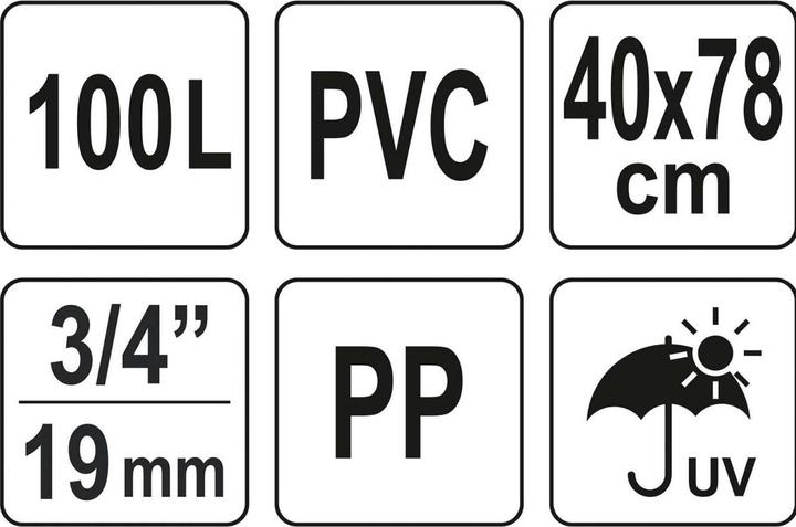 Actual product image Flo-pak FLO Water Barrel foldable 100 litre PVC 89700 (100 l)