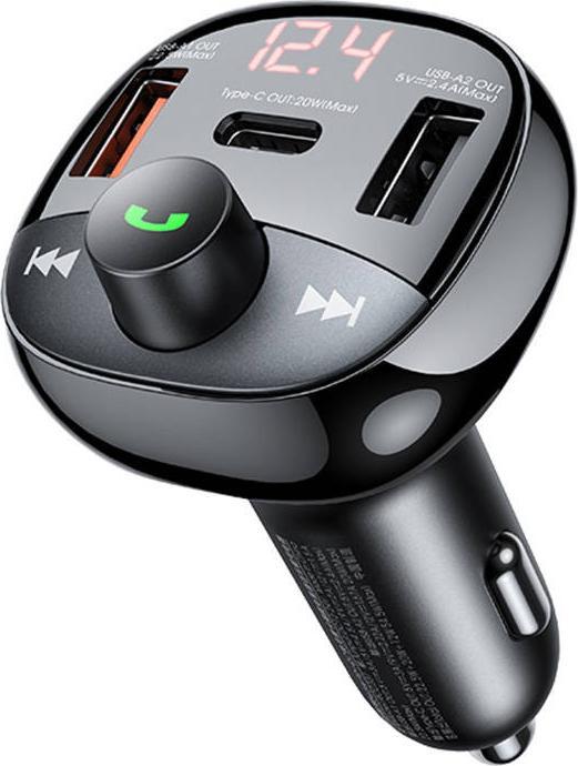 Actual product image Remax Car charger USB-C, 2x USB RCC331, 54.5W (black)