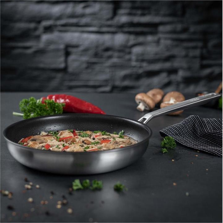 Productafbeelding Kuhn Rikon CULINARY FIVEPLY Poêle à frire avec revêtement Ø 28 cm (28 cm, Koekenpan, Aluminium, Roestvrij staal)