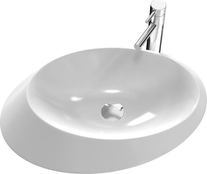 Produktbild Emke Aufsatzwaschbecken Kleines Ovales Waschbecken Waschplatz Handwaschbecken für Badezimmer, Aufsat (450 mm, 600 mm)