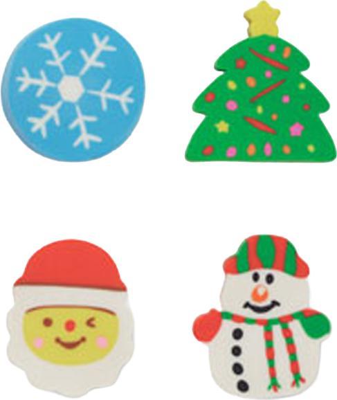 Actual product image MidOcean Christmas Eraser Set (Pack of 4)