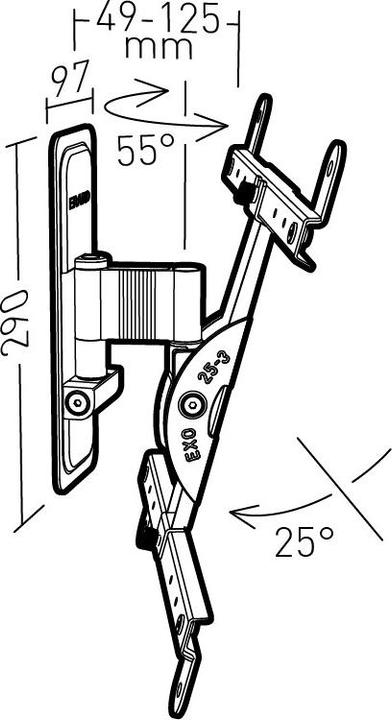 Actual product image Erard EXO 400 TW1 (Wall, 55", 25 kg)
