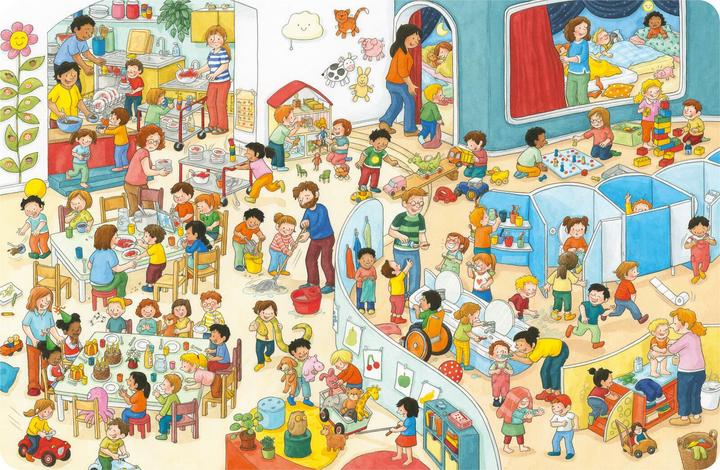 Produktbild Mein grosses Kindergarten-Wimmelbuch (Deutsch)